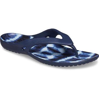 Crocs Kadee II Printed Tmavomodre - Damske Žabky